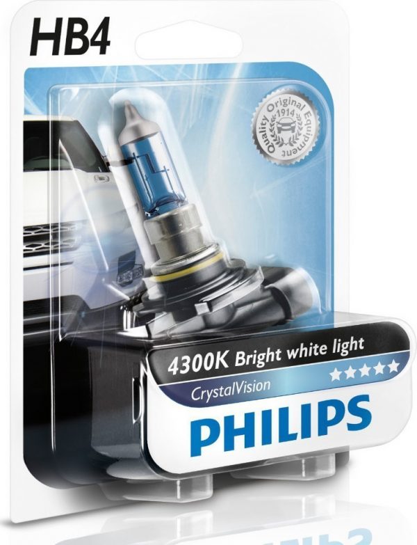 PHILIPS ΛΑΜΠΑ 12V HB4fit 60W P22d Crystal Vision 9006CVB1