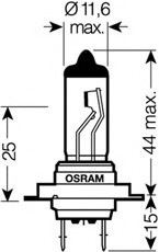 OSRAM ΛΑΜΠΑ H7 12V 55W PX26d 64210ALL